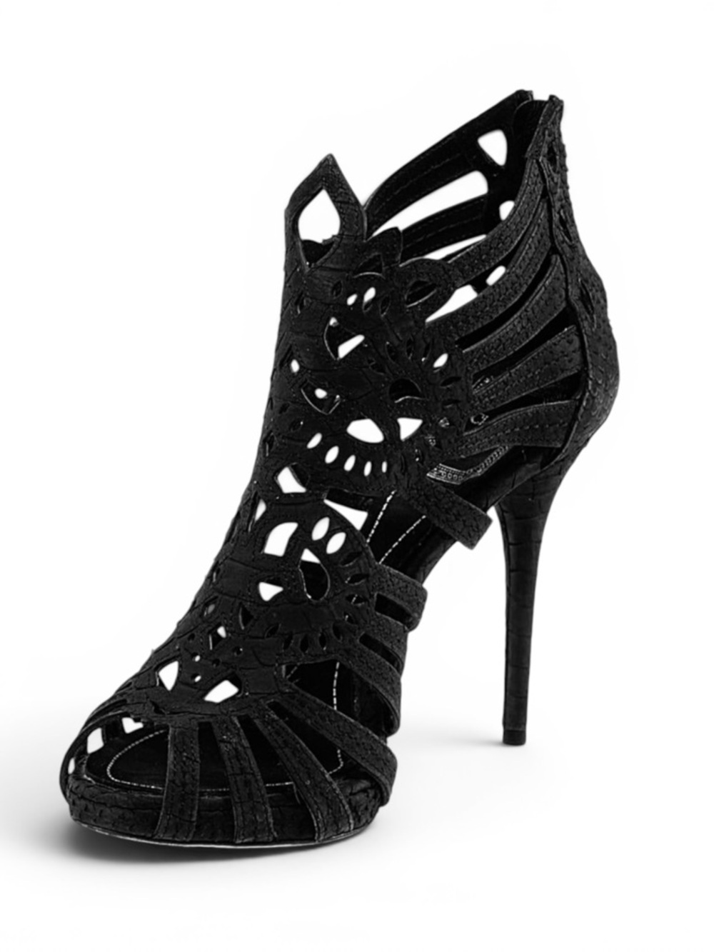 Christian Dior Black Peep-Toe High Heels from the 2009 Runway Collection - Rare